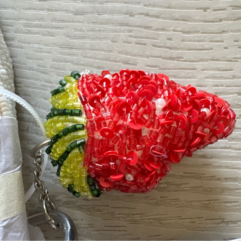 Beaded Fruit Patchwork Shoulder Bag - Multicolor … - image 3